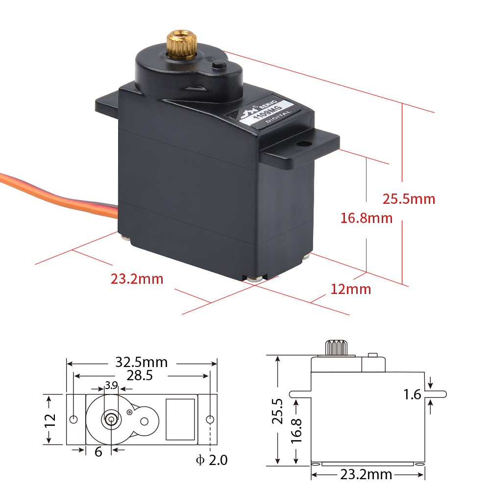1/2/4 PCS JX Servo PDI-1109MG  - Rc Helicopter Mini 评论和价格
